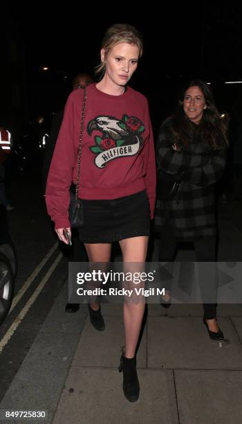 Lara Stone seen at Tommy Hilfiger - 'Tommy x Gigi' catwalk show at Roundhouse during London Fashion Week September 2017 on September 19, 2017 in...