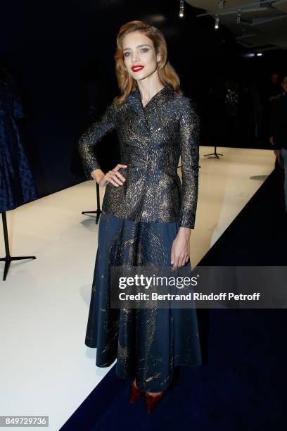 Natalia Vodianova attends Christian Dior celebrates 70 Years of Creation at the Galeries Lafayette Haussmann on September 19, 2017 in Paris, France.