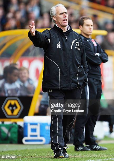Wolverhampton Wanderers Manager Mick McCarthy looks on during the Coca Cola Championship match between Wolverhampton Wanderers and Cardiff City at...