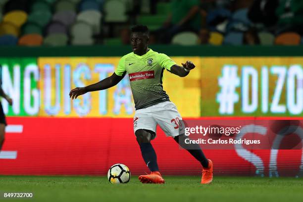 Maritimo forward Piqueti from Guinea Bissau during the match between Sporting CF v CS Maritimo for the Taca da Liga 2017/2018 at Estadio do Bonfim on...