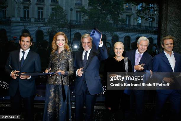 General Director of Galeries Lafayette, Nicolas Houze, Natalia Vodianova, CEO of Dior Sidney Toledano, Stylist of Dior Maria Grazia Chiuri, Chairman...