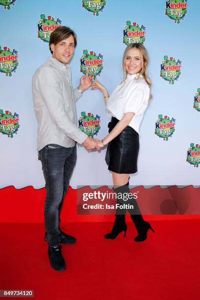 Model Alena Gerber and her boyfriend former German soccer player Clemens Fritz during the KinderTag to celebrate children's day on September 19, 2017...