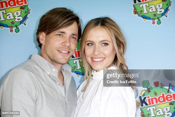 Model Alena Gerber and her boyfriend former German soccer player Clemens Fritz during the KinderTag to celebrate children's day on September 19, 2017...