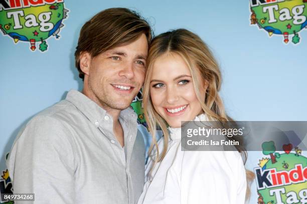 Model Alena Gerber and her boyfriend former German soccer player Clemens Fritz during the KinderTag to celebrate children's day on September 19, 2017...