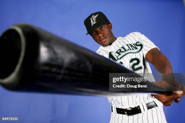 Cameron Maybin of the Florida Marlins poses during photo day at Roger Dean Stadium February 22, 2009 in Jupiter, Florida.