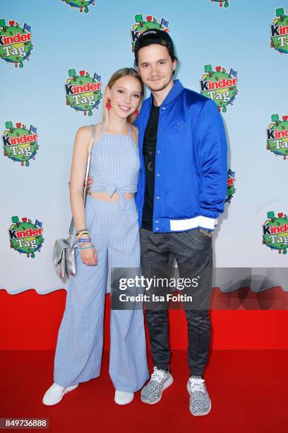 German actress and singer Lina Larissa Strahl and her boyfriend Tilman Poerzgen during the KinderTag to celebrate children's day on September 19,...