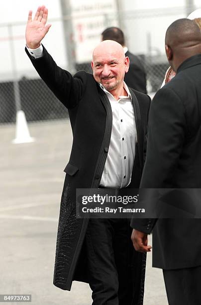 Actor Ben Kingsley walks in Santa Monica on February 21, 2009 in Santa Monica, California.