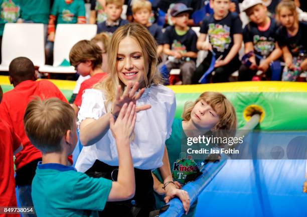 Model Alena Gerber during the KinderTag to celebrate children's day on September 19, 2017 in Berlin, Germany.