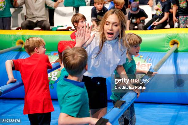 Model Alena Gerber during the KinderTag to celebrate children's day on September 19, 2017 in Berlin, Germany.