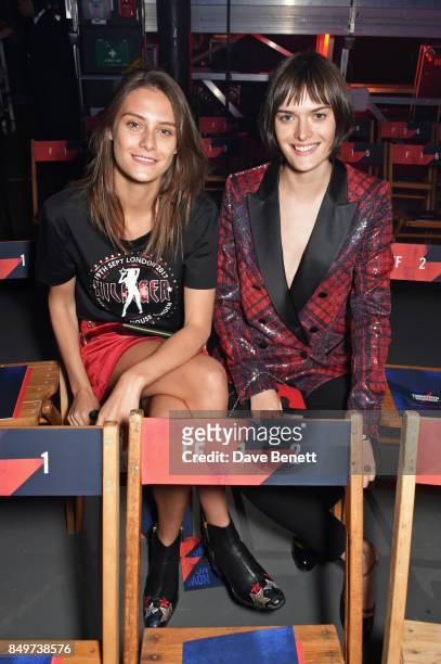 Charlotte Wiggins and Sam Rollinson attend the Tommy Hilfiger TOMMYNOW Fall 2017 Show during London Fashion Week September 2017 at The Roundhouse on...