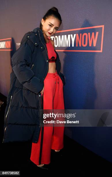 Lien Hsia attends the Tommy Hilfiger TOMMYNOW Fall 2017 Show during London Fashion Week September 2017 at The Roundhouse on September 19, 2017 in...