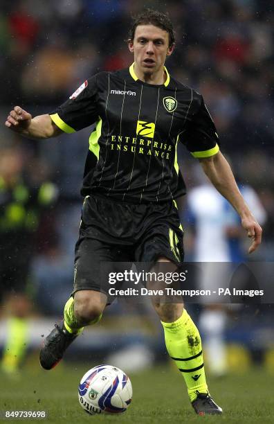 Leeds United's Stephen Warnock during the npower Championship match against Blackburn Rovers at Ewood Park, Blackburn.