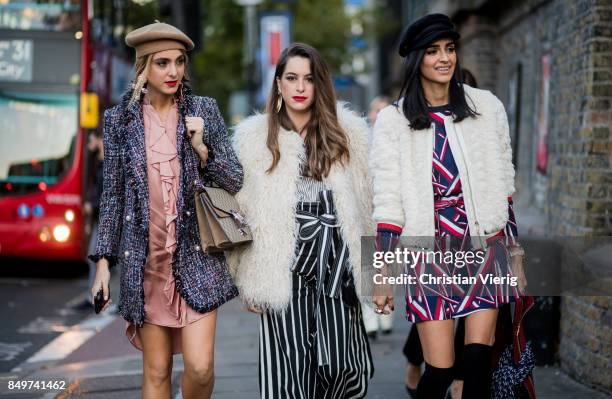 Guests outside Tommy Hilfiger during London Fashion Week September 2017 on September 19, 2017 in London, England.