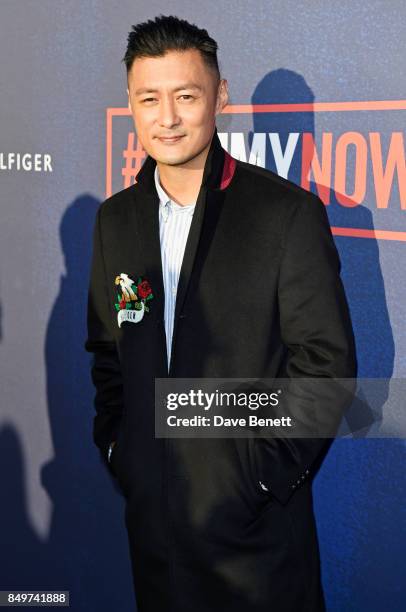 Shawn Yue attends the Tommy Hilfiger TOMMYNOW Fall 2017 Show during London Fashion Week September 2017 at The Roundhouse on September 19, 2017 in...