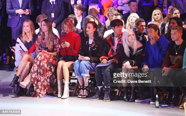 Yasmin Le Bon, Amber Le Bon, Arizona Muse, Erin O'Connor, Park Chanyeol, guests, Rafferty Law attends the Tommy Hilfiger TOMMYNOW Fall 2017 Show...