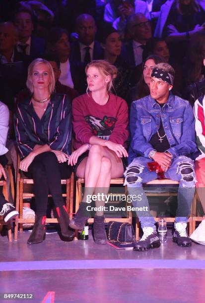 Poppy Delevingne, Lara Stone and Neymar attend the Tommy Hilfiger TOMMYNOW Fall 2017 Show during London Fashion Week September 2017 at The Roundhouse...