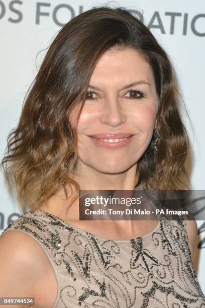 Finola Hughes arriving for 2013 Elton John AIDS Foundation Oscar Party held at West Hollywood Park in West Hollywood, Los Angeles.