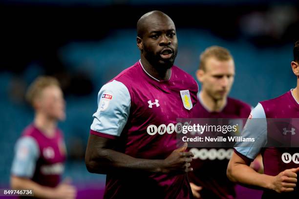 Chris Samba of Aston Villa during the Carabao Cup Third Round match between Aston Villa and Middlesbrough at the Villa Park on September 19, 2017 in...