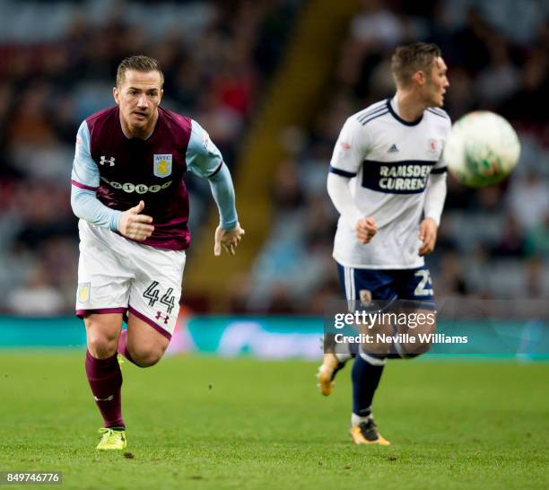 Ross McCormack of Aston Villa during the Carabao Cup Third Round match between Aston Villa and Middlesbrough at the Villa Park on September 19, 2017...