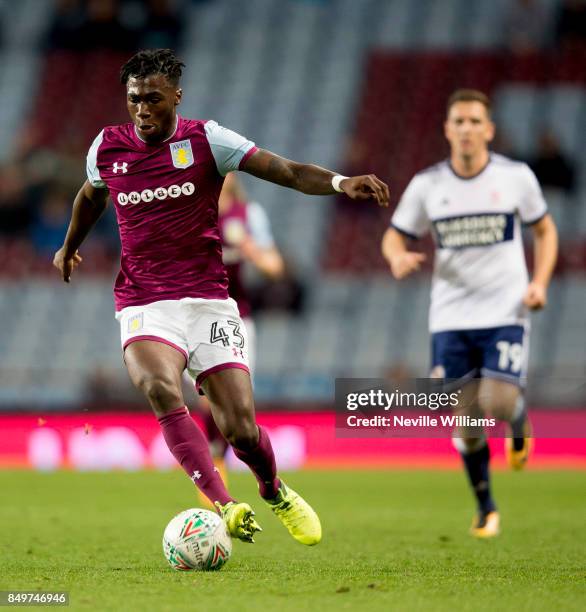 Corey Blackett Taylor of Aston Villa during the Carabao Cup Third Round match between Aston Villa and Middlesbrough at the Villa Park on September...