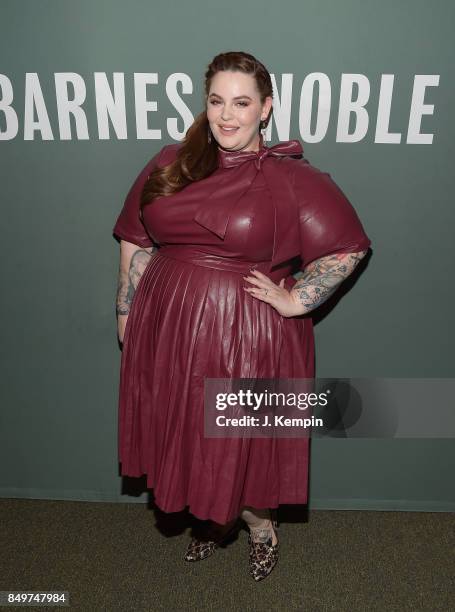 Tess Holiday signs copies of her new book "Not So Subtle Art of Being A Fat Girl: Loving the Skin You're In" at Barnes & Noble Tribeca on September...