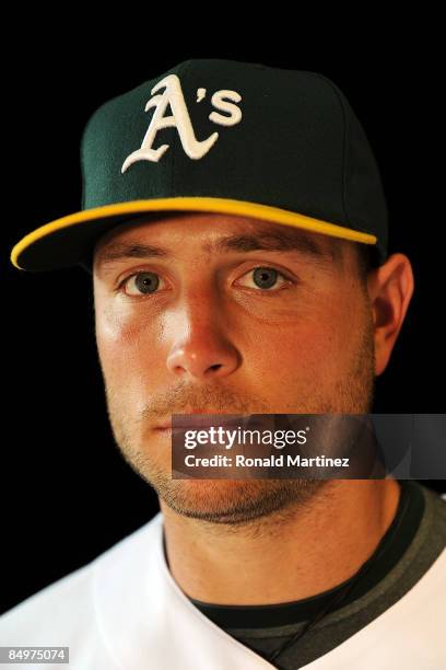 Matt Holliday of the Oakland Athletics poses during photo day at the Athletics spring training complex February 22, 2009 in Phoenix, Arizona.