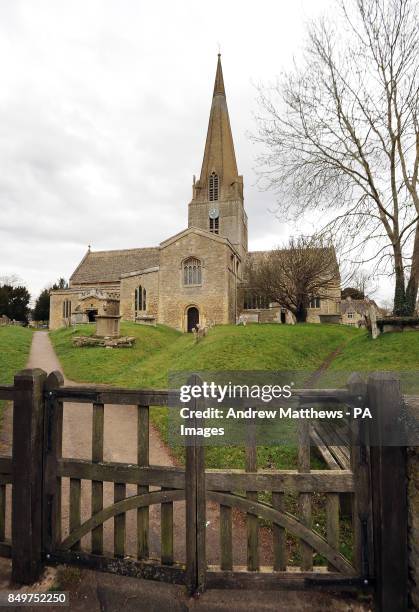 General view of St Marys Church in Bampton Village in Oxfordshire which is transferred into St. Michael of All Angels when Bampton is changed into...