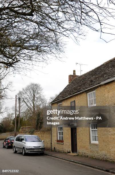 General view of a house in Bampton Village in Oxfordshire which is transformed into the 'Grantham Arms' when filming of Downton Abbey takes place in...