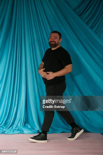 Designer Emilio de la Morena at the Emilio de la Morena show during London Fashion Week September 2017 on September 19, 2017 in London, England.