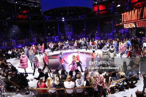 General view of the atmosphere at the Tommy Hilfiger TOMMYNOW Fall 2017 Show during London Fashion Week September 2017 at The Roundhouse on September...