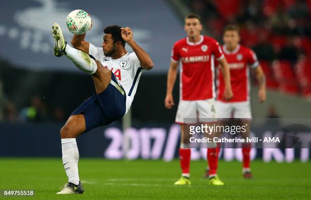 Mousa Dembele of Tottenham Hotspur during the Carabao Cup Third Round match between Tottenham Hotspur and Barnsley at Wembley Stadium on September...