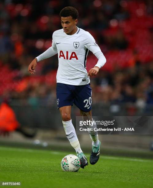 Dele Alli of Tottenham Hotspur during the Carabao Cup Third Round match between Tottenham Hotspur and Barnsley at Wembley Stadium on September 19,...