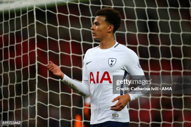 Dele Alli of Tottenham Hotspur during the Carabao Cup Third Round match between Tottenham Hotspur and Barnsley at Wembley Stadium on September 19,...