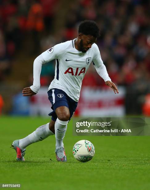 Georges-Kevin N'Koudou of Tottenham Hotspur during the Carabao Cup Third Round match between Tottenham Hotspur and Barnsley at Wembley Stadium on...