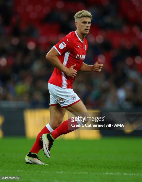 Brad Potts of Barnsley during the Carabao Cup Third Round match between Tottenham Hotspur and Barnsley at Wembley Stadium on September 19, 2017 in...