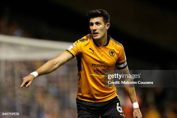 Danny Bath of Wolverhampton Wanderers during the Carabao Cup tie between Wolverhampton Wanderers and Bristol Rovers at Molineux on September 19, 2017...