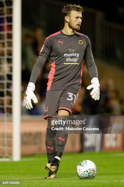 Will Norris of Wolverhampton Wanderers during the Carabao Cup tie between Wolverhampton Wanderers and Bristol Rovers at Molineux on September 19,...