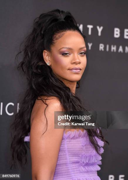 Rihanna attends the 'FENTY Beauty' by Rihanna launch Party at Harvey Nichols Knightsbridge on September 19, 2017 in London, England.