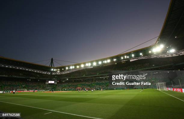 Panoramic view of Estadio Jose Alvalade before the start of the Portuguese League Cup match between Sporting CP and CS Maritimo at Estadio Jose...