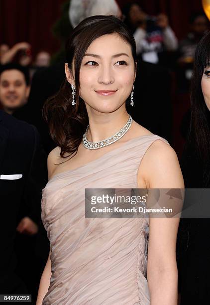 Actress Ryoko Hirosue from the film "Departures" arrives at the 81st Annual Academy Awards held at Kodak Theatre on February 22, 2009 in Los Angeles,...