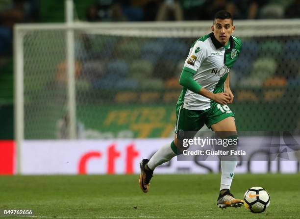 Sporting CP midfielder Rodrigo Battaglia from Argentina in action during the Portuguese League Cup match between Sporting CP and CS Maritimo at...