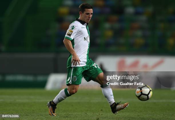 Sporting CP forward Daniel Pondence from Portugal in action during the Portuguese League Cup match between Sporting CP and CS Maritimo at Estadio...