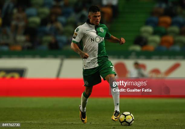 Sporting CP defender Jonathan Silva from Argentina in action during the Portuguese League Cup match between Sporting CP and CS Maritimo at Estadio...