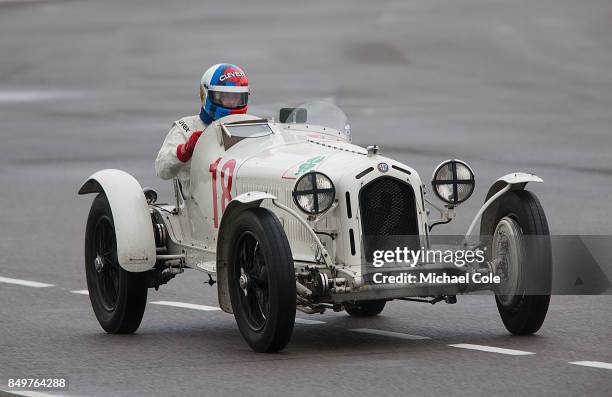 Alfa Romeo 8C 2300 Monza, driven by entrant Rupert Clevely in the Brooklands Trophy at Goodwood on September 8th 2017 in Chichester, England.