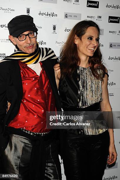 Spanish designers Antonio Alvarado and Ana Looking attend David Delfin party on February 22, 2009 at Room Mate Oscar Hotel in Madrid, Spain.