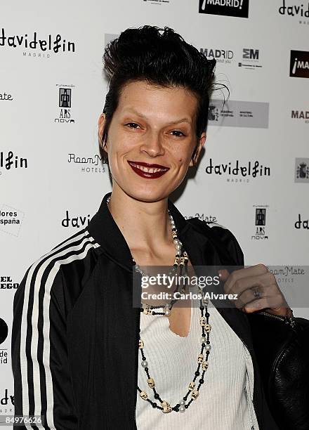 Spanish model Bimba Bose attends David Delfin party on February 22, 2009 at Room Mate Oscar Hotel in Madrid, Spain.