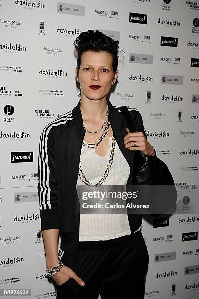 Spanish model Bimba Bose attends David Delfin party on February 22, 2009 at Room Mate Oscar Hotel in Madrid, Spain.