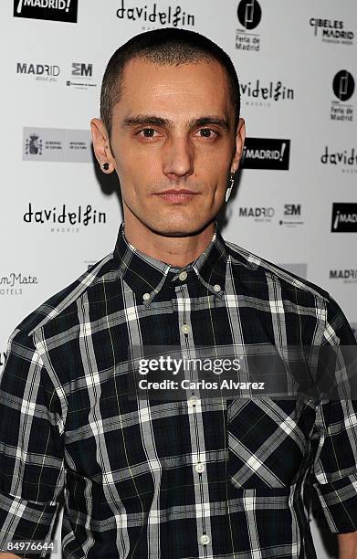 Spanish designer David Delfin attends David Delfin party on February 22, 2009 at Room Mate Oscar Hotel in Madrid, Spain.