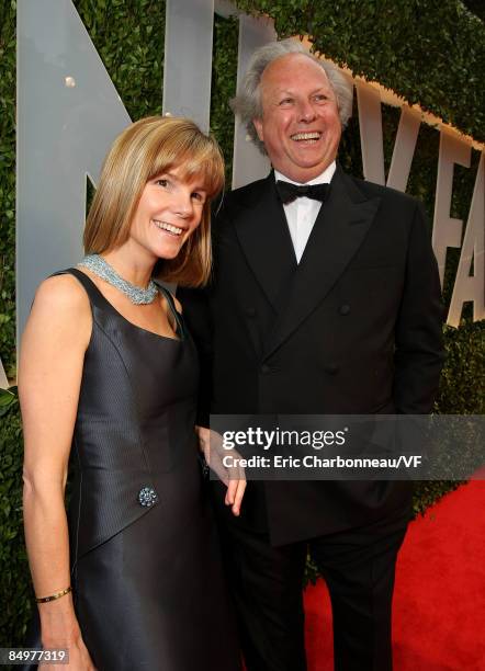 Anna Carter and Vanity Fair Editor Graydon Carter attend the 2009 Vanity Fair Oscar party hosted by Graydon Carter at the Sunset Tower Hotel on...