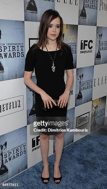 Actress Ellen Page with Jameson Irish Whiskey and GH Mumm at Film Independent's 2009 Independent Spirit Awards held at the Santa Monica Pier on...